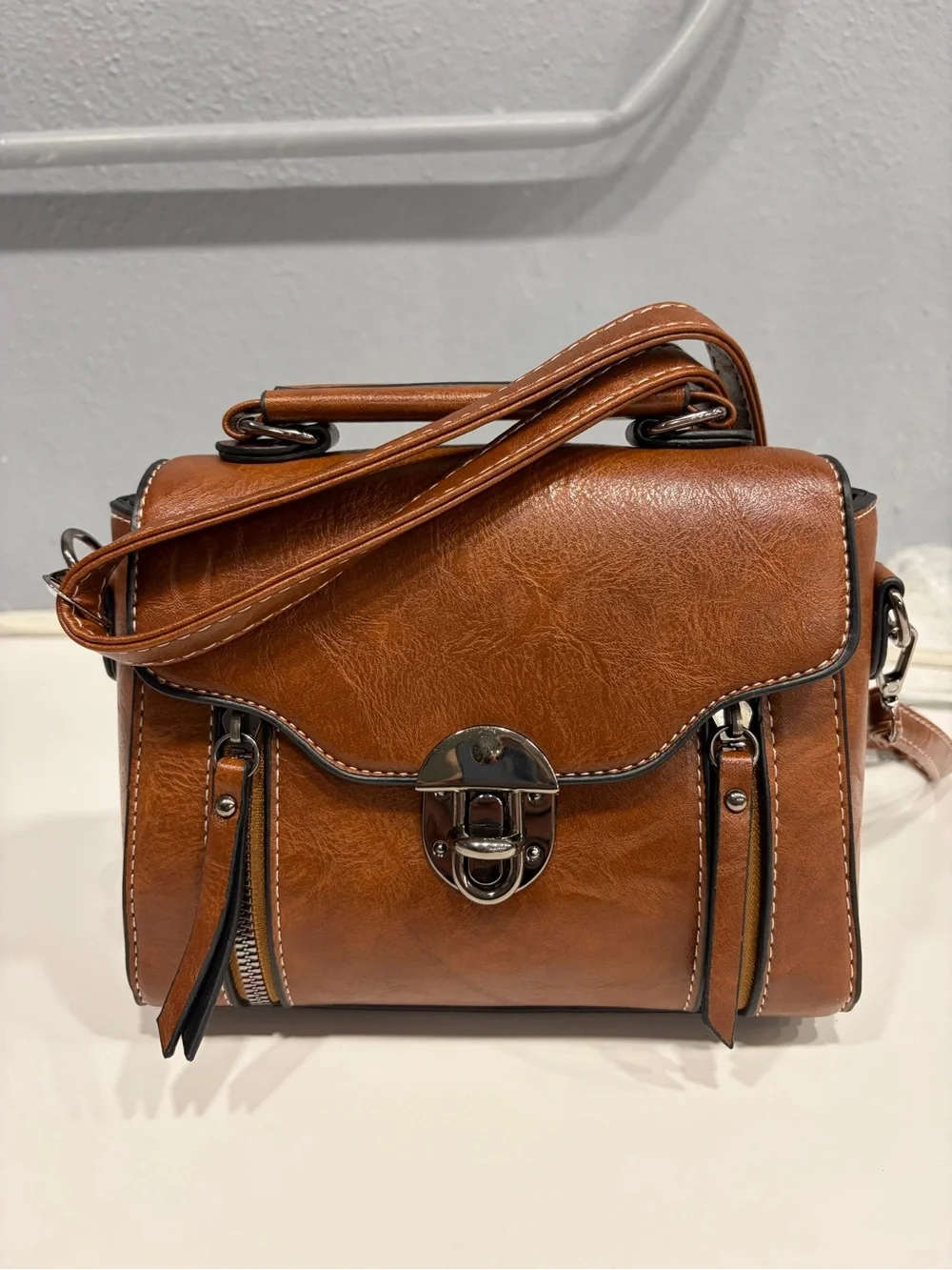Fashion bag Casual Tan Satchel Crossbody Bag